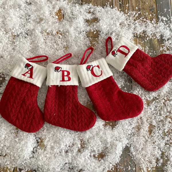 Christmas Alphabet Knitting Socks Christmas Tree Ornaments Christmas Decorations for Home 2024 Noel New Year 2025 Xmas Gift - Image 4
