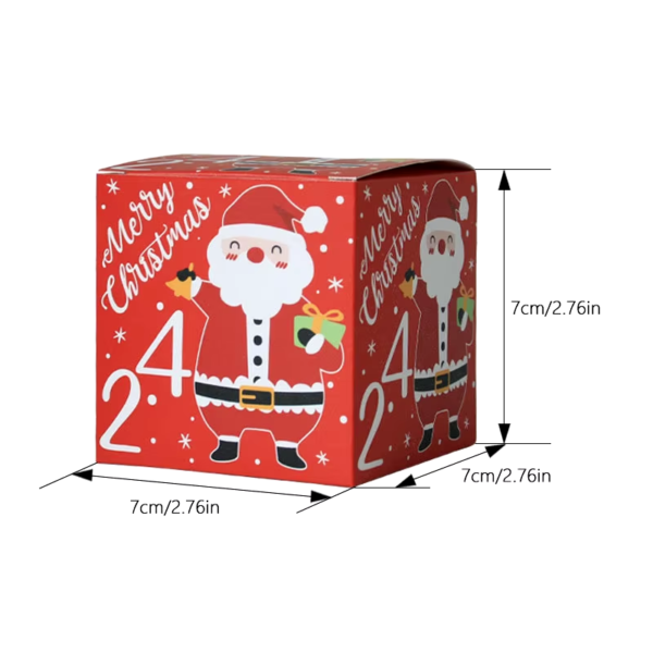 24Pcs/Set Christmas Advent Calendar Box Kraft Paper Candy Box 24 Days Countdown to Xmas Gift Boxes Navidad New Year Decorations - Image 6