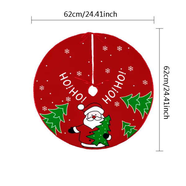 2024 New Christmas Creative Printed Tree Skirt  Exquisite Tree Bottom - Image 3