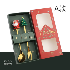 Christmas Head Shape Stainless Coffee Spoon