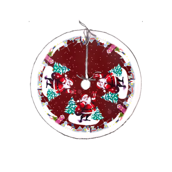 2024 New Christmas Creative Printed Tree Skirt  Exquisite Tree Bottom - Image 7