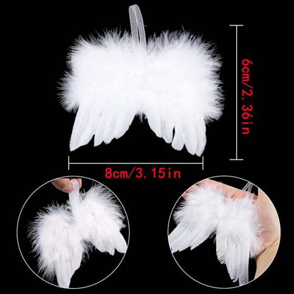 Christmas White Angel Wings