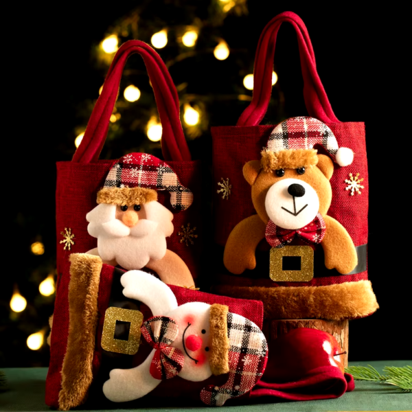 New Year Children's Gift Linen Christmas Handbag - Image 6