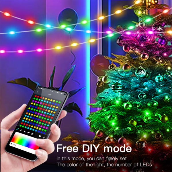 10M/20M USB Christmas Tree LED String Lights with Smart Bluetooth App - Image 3