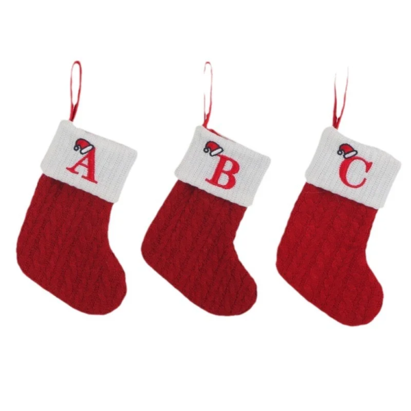 Christmas Alphabet Knitting Socks Christmas Tree Ornaments Christmas Decorations for Home 2024 Noel New Year 2025 Xmas Gift - Image 5
