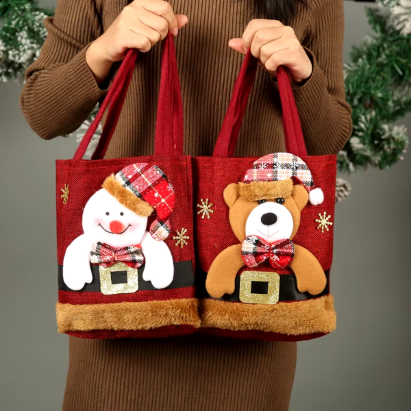 New Year Children's Gift Linen Christmas Handbag - Image 3
